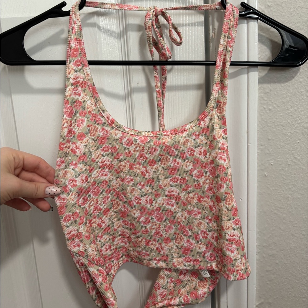 floral halter top